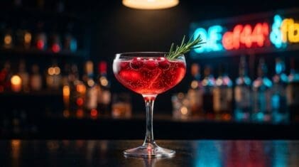 Cranberry Rosemary Fizz - Drink Lab recipe hero image