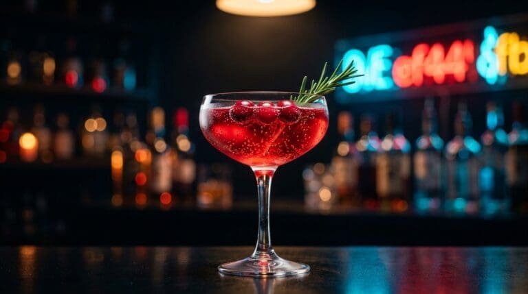 Cranberry Rosemary Fizz