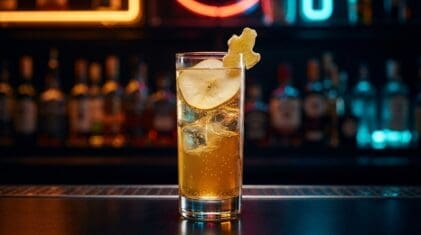 Honey Ginger Pear Fizz - Drink Lab recipe hero image