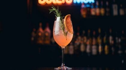 Grapefruit Rosemary Spritz - Drink Lab recipe hero image