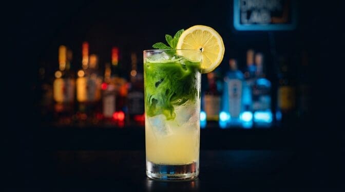 Matcha Lemonade Mocktail - Drink Lab recipe hero image