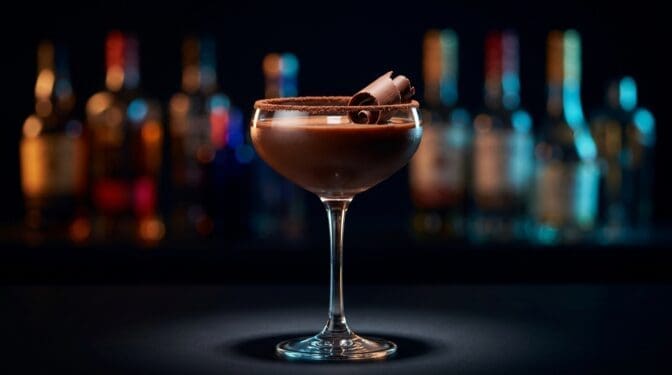 Virgin Chocolate Martini Mocktail - Drink Lab recipe hero image