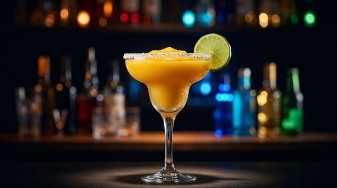 Frozen Mango Margarita Virgin Mocktail - Drink Lab recipe hero image