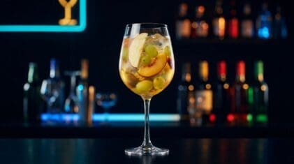 Virgin White Sangria Mocktail - Drink Lab recipe hero image