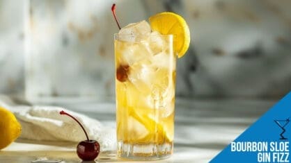 Bourbon Sloe Gin Fizz Recipe - Classic Sparkling Cocktail