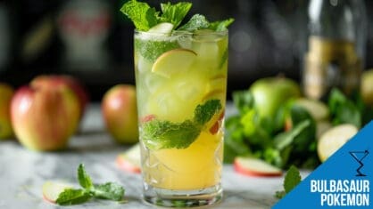 Bulbasaur Pokemon Cocktail Recipe - Refreshing Green Apple Mojito