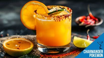 Charmander Pokémon Cocktail Recipe - A Spicy Mango Margarita