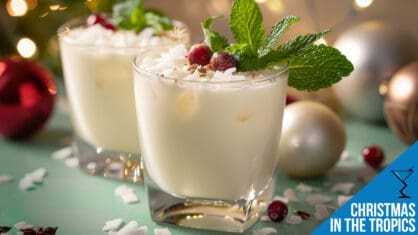 Christmas in the Tropics Cocktail Recipe - Creamy, Coconut Holiday Escape