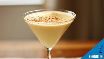 Eggnotini Cocktail Recipe – Festive Eggnog and Hazelnut Delight