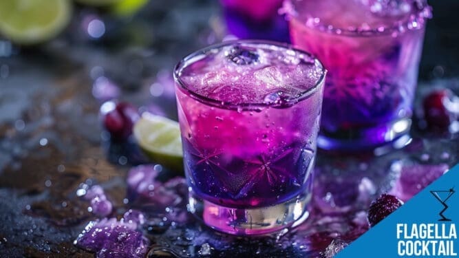 Flagella Cocktail Recipe - Playful Vodka and Grape Jello Mix