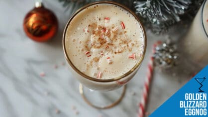 Golden Blizzard Eggnog Recipe - Festive Cinnamon and Peppermint Twist