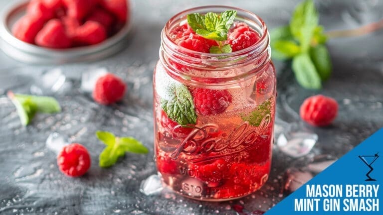 Mason Jar Berry Mint Gin Smash