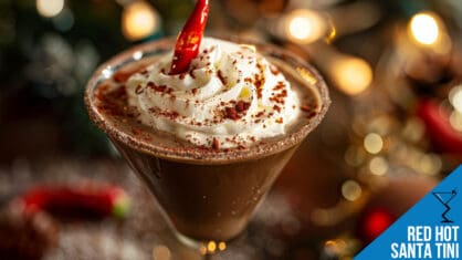 Red Hot Santa Tini Cocktail Recipe - Spicy Chocolate Delight