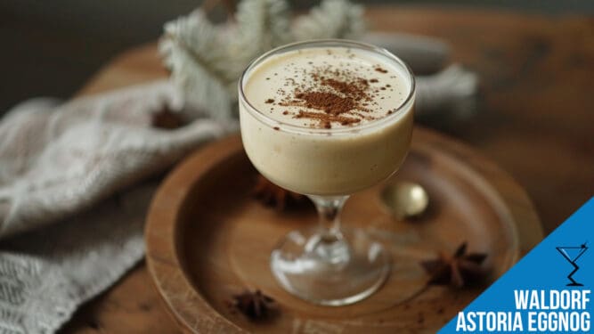 Waldorf-Astoria Eggnog Recipe - Classic Bourbon and Port Cocktail