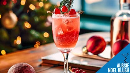 Aussie Noel Blush - Festive Guava and Shiraz Christmas Cocktail