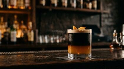 Black and Tan cocktail