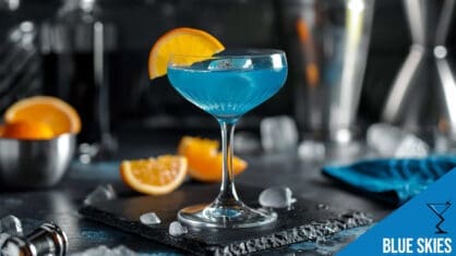 Blue Skies Cocktail Recipe - Refreshing Blue Curacao and Lemonade Mix