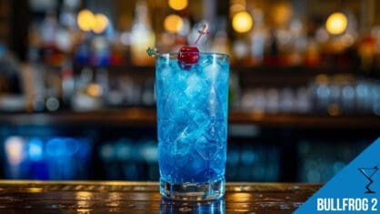 Bullfrog 2 Cocktail - A Powerful Blue Drink with a Kick
