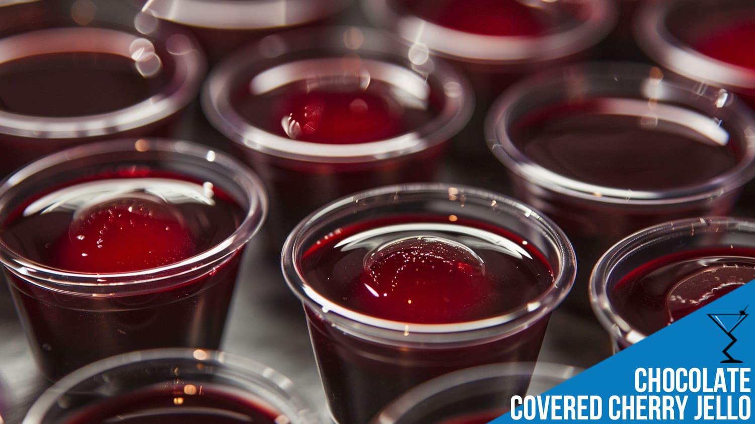 Chocolate Covered Cherry Jello Shots
