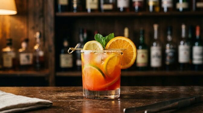 Dorm Room Citrus Punch cocktail