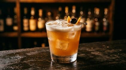 American Pie Cocktail cocktail in cocktail glass