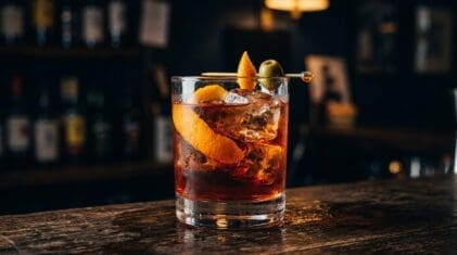 Belgian Waffle cocktail in glass