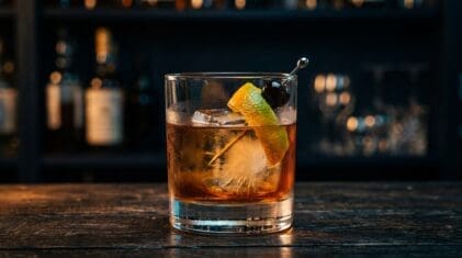 Dave`s Unleaded cocktail in glass