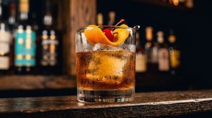 Dudley`s Damnation cocktail in glass