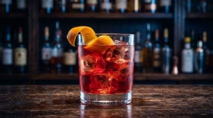 Dutch Punch cocktail in glass