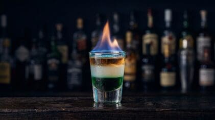 Flaming Jesus Shot cocktail photo