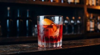 Fuzzy Bullet cocktail in glass