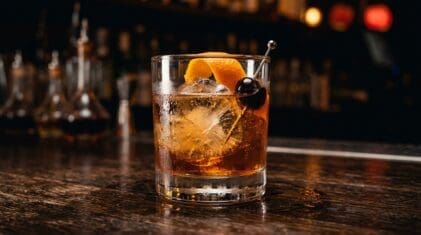 Green Apple Cider cocktail in glass