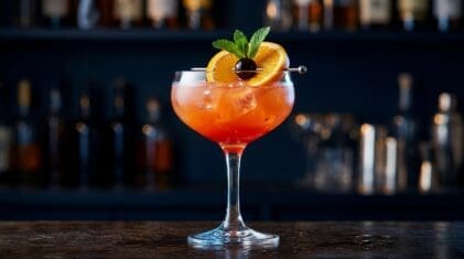 Kir Martini cocktail