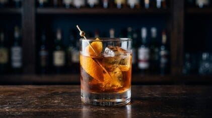 Monaco cocktail in glass