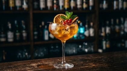 Moon Drops cocktail in cocktail glass