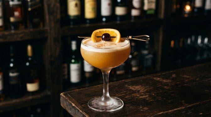 Pineapple Gingerale Smoothie cocktail in glass