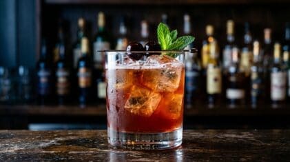 Shark Attack Punch cocktail in glass