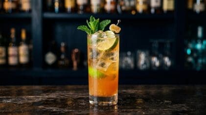 Thunder Quake cocktail in glass