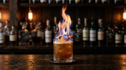 Flaming D cocktail
