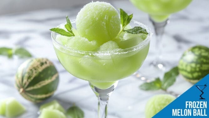 Frozen Melon Ball Cocktail Recipe - Refreshing Melon and Apple Blend