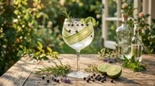 Spanish-style gin and tonic with fresh botanicals
