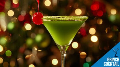 Grinch Cocktail Recipe - Tart Melon Delight for the Holidays