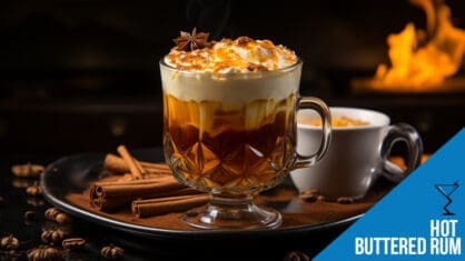 Hot buttered rum Cocktail