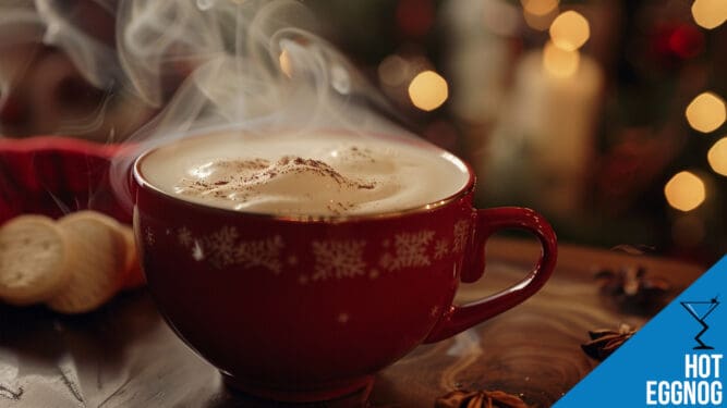 Hot Eggnog Recipe - Cozy Brandy and Rum Winter Warmer