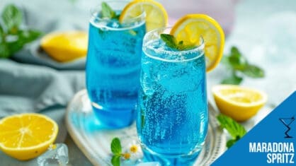Maradona Spritz Cocktail Recipe - Refreshing Blue Delight