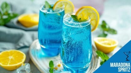 Maradona Spritz Cocktail Recipe - Refreshing Blue Delight