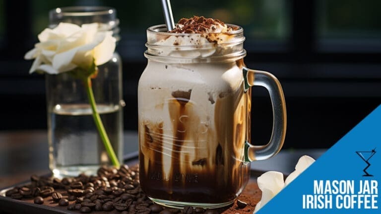 Mason Jar Iced Irish Coffee
