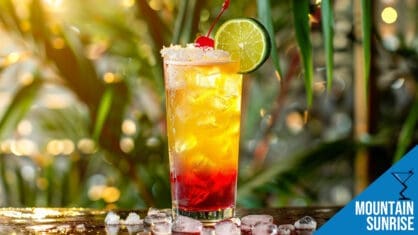 Mountain Sunrise Cocktail Recipe - Refreshing Gold Tequila and Citrus Mix