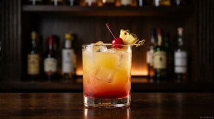 Pineapple Sunrise cocktail
