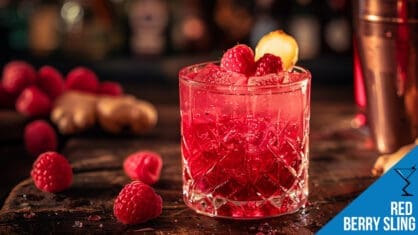 Red Berry Sling Cocktail Recipe - Refreshing Berry Bliss
